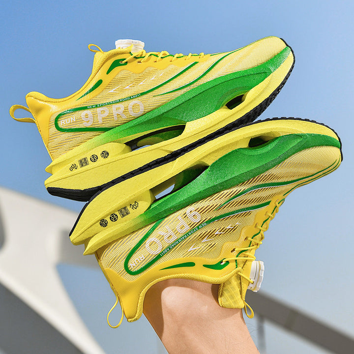 Unisex gedämpfte Performance-Laufschuhe mit Hohlkern-Plateausohle und Drehverschluss – Norré