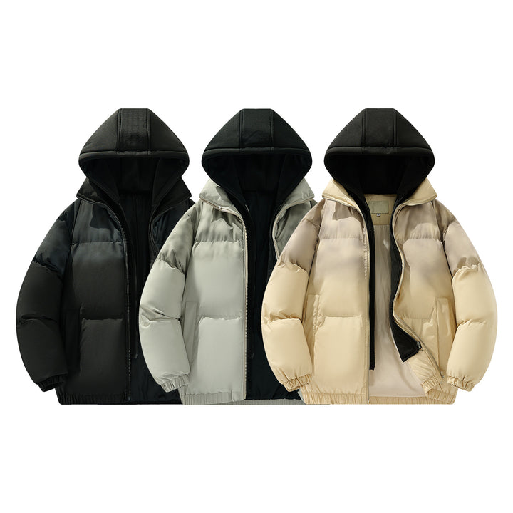Herren Gefütterte Oversize-Steppjacke mit abnehmbarem Kapuzen‑Einsatz und Farbverlauf Echo Archiv