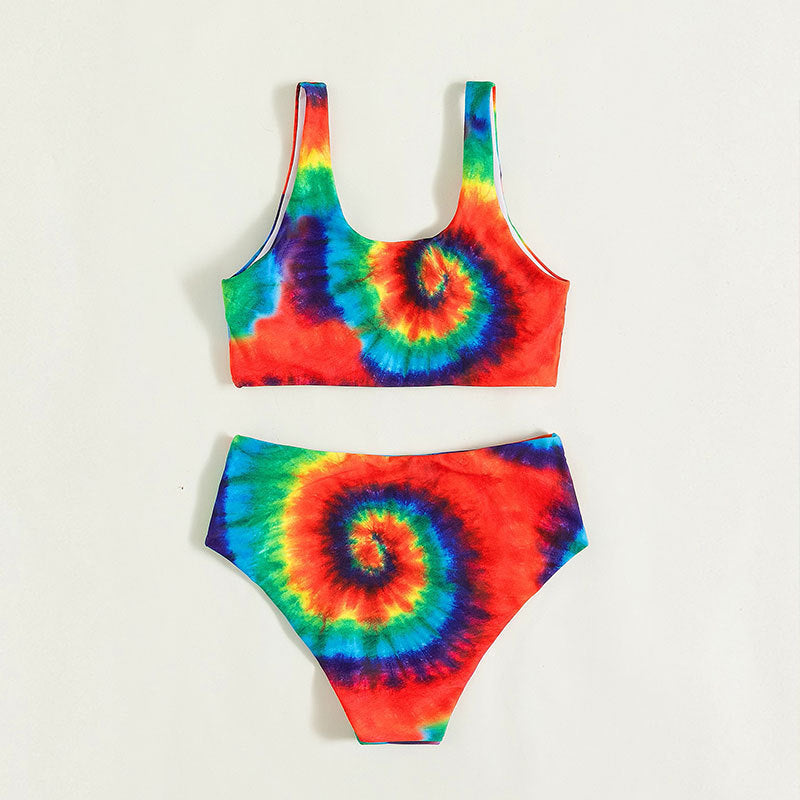 Damen Sportliches Tie-Dye Bikini-Set Echo Archiv