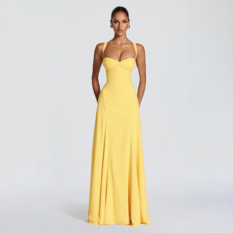 Damen Elegantes Abendkleid mit tailliertem Schnitt und verstellbaren Trägern Echo Archiv