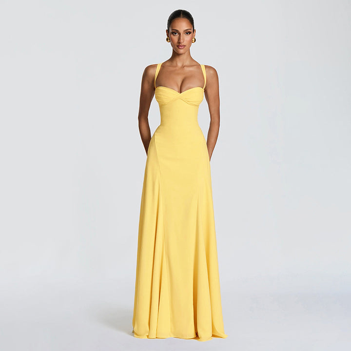 Damen Elegantes Abendkleid mit tailliertem Schnitt und verstellbaren Trägern Echo Archiv