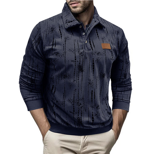 Herren Sweatshirt mit modernem Kragen und einzigartiger Struktur Echoarchiv