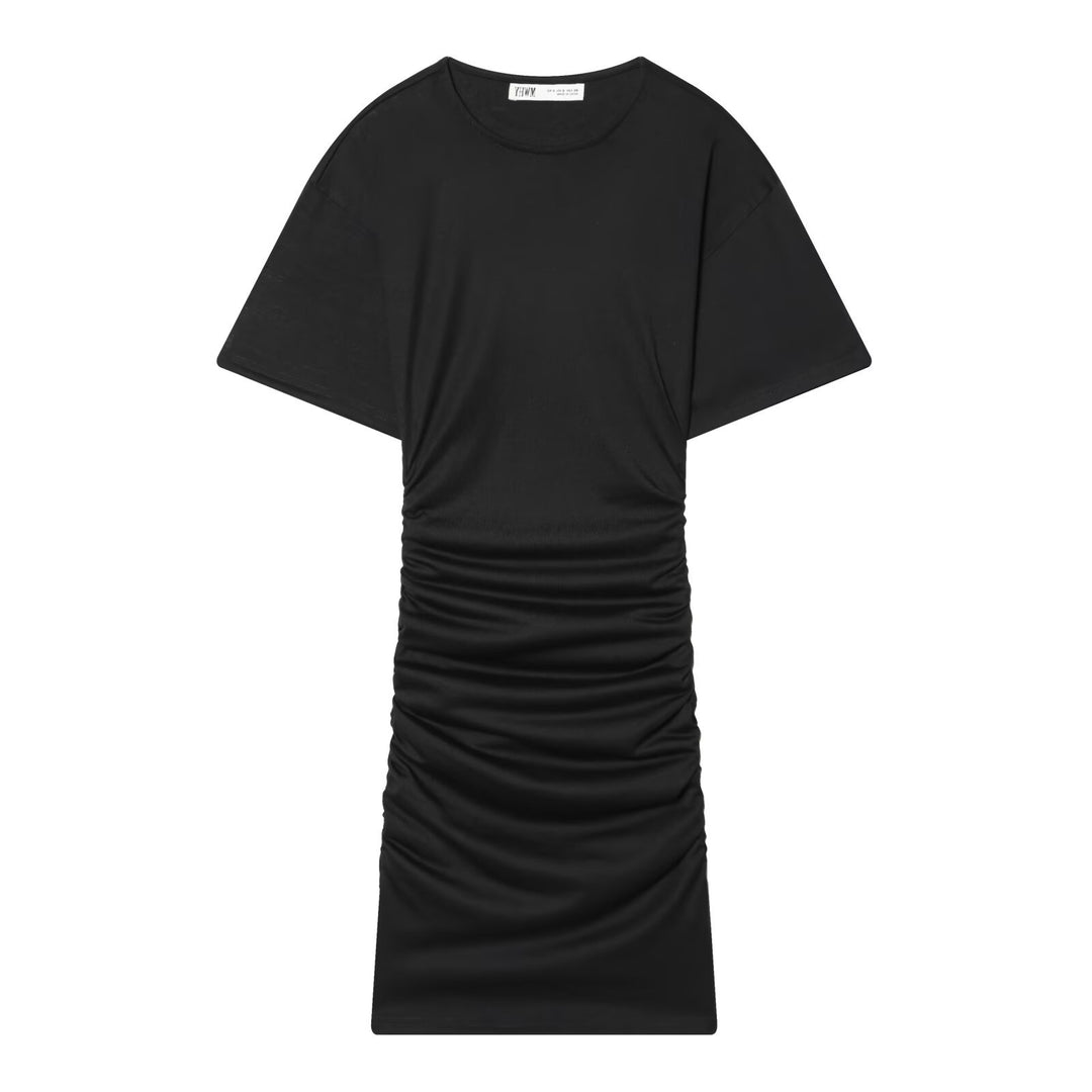 Damen Midikleid mit eleganter Raffung und weitem Kurzarm Echo Archiv