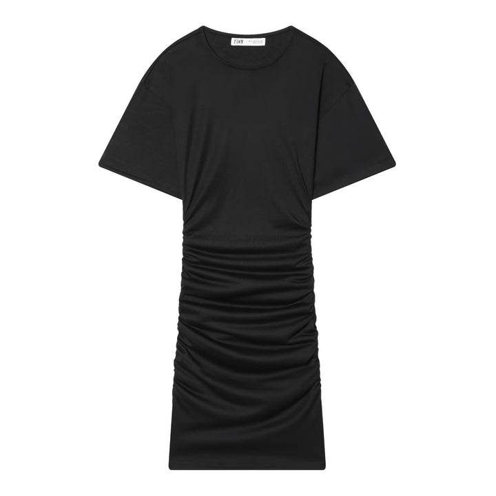 Damen Midikleid mit eleganter Raffung und weitem Kurzarm Echo Archiv
