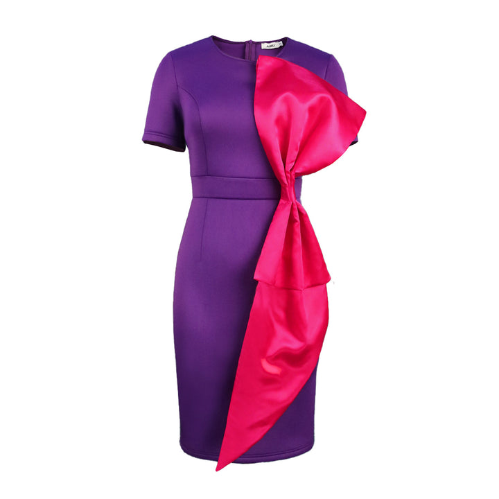 Damen figurbetontes Kleid mit eleganter Schleifen-Applikation Echo Archiv