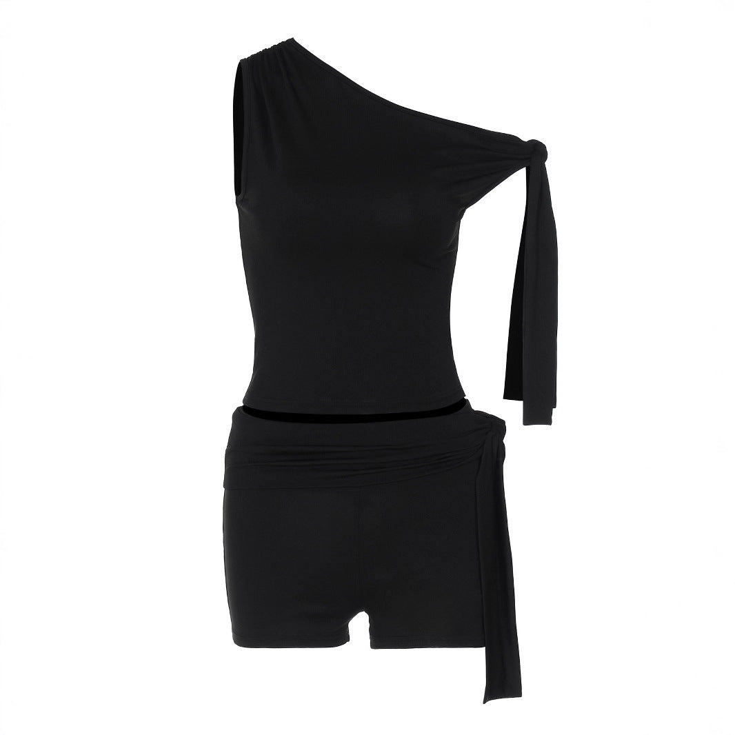 Damen Modisches Oberteil mit asymmetrischem Schnitt und Chiffon-Material Echo Archiv