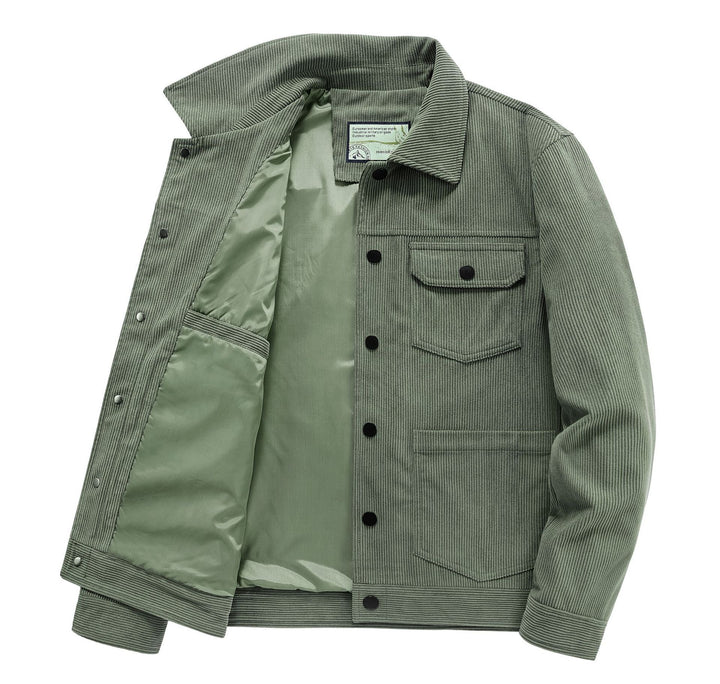 Herren Lässige Cordjacke mit Praktischen Taschen Echo Archiv