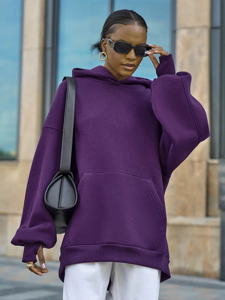 Damen Oversized Kapuzenpullover mit Kängurutasche Echo Archiv