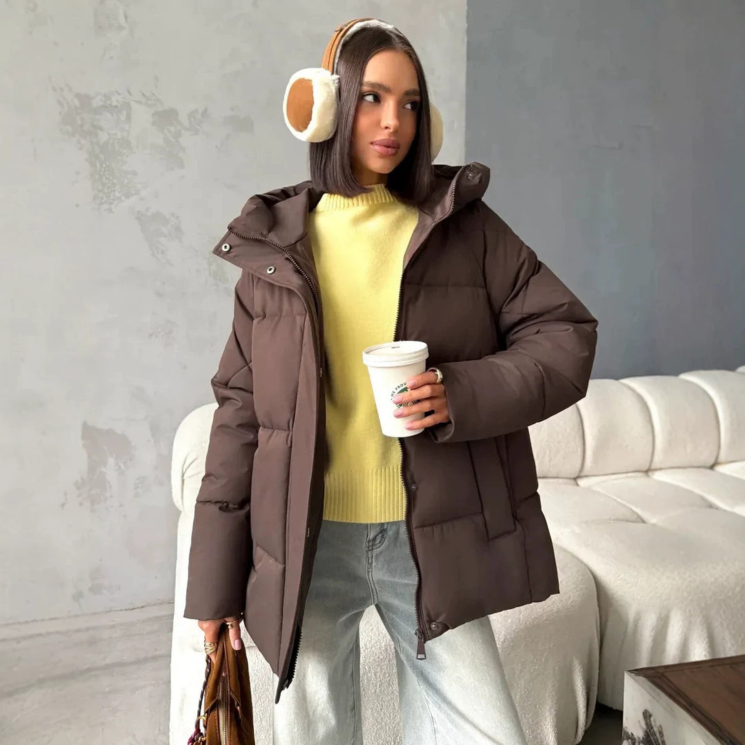 Damen Modische Oversized Daunenjacke