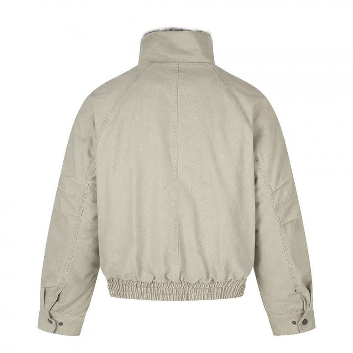 Damen Kurz geschnittene Cord‑Optik Blousonjacke mit Kunstfellfutter und hohem Stehkragen Echo Archiv