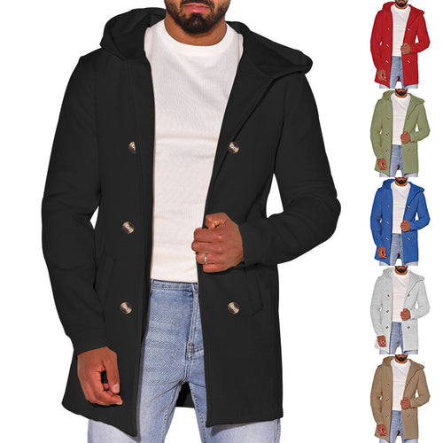 Herren modische Parkajacke mit praktischen Taschen und Kapuze Echoarchiv