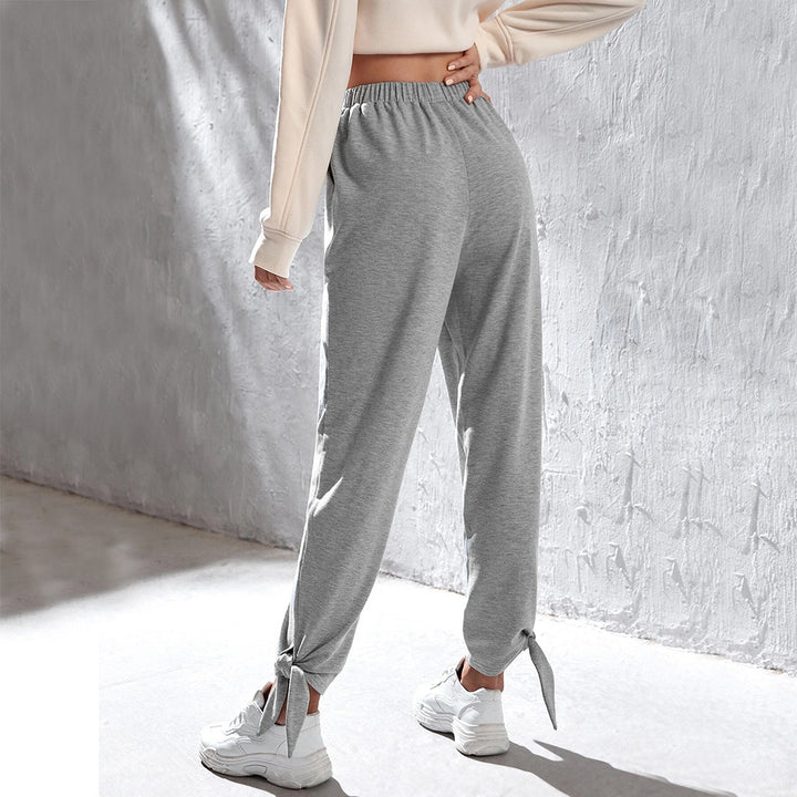 Damen lässige Jogginghose mit hohem Elastikbund seitlichen Eingrifftaschen und knöchelband – Avélisse