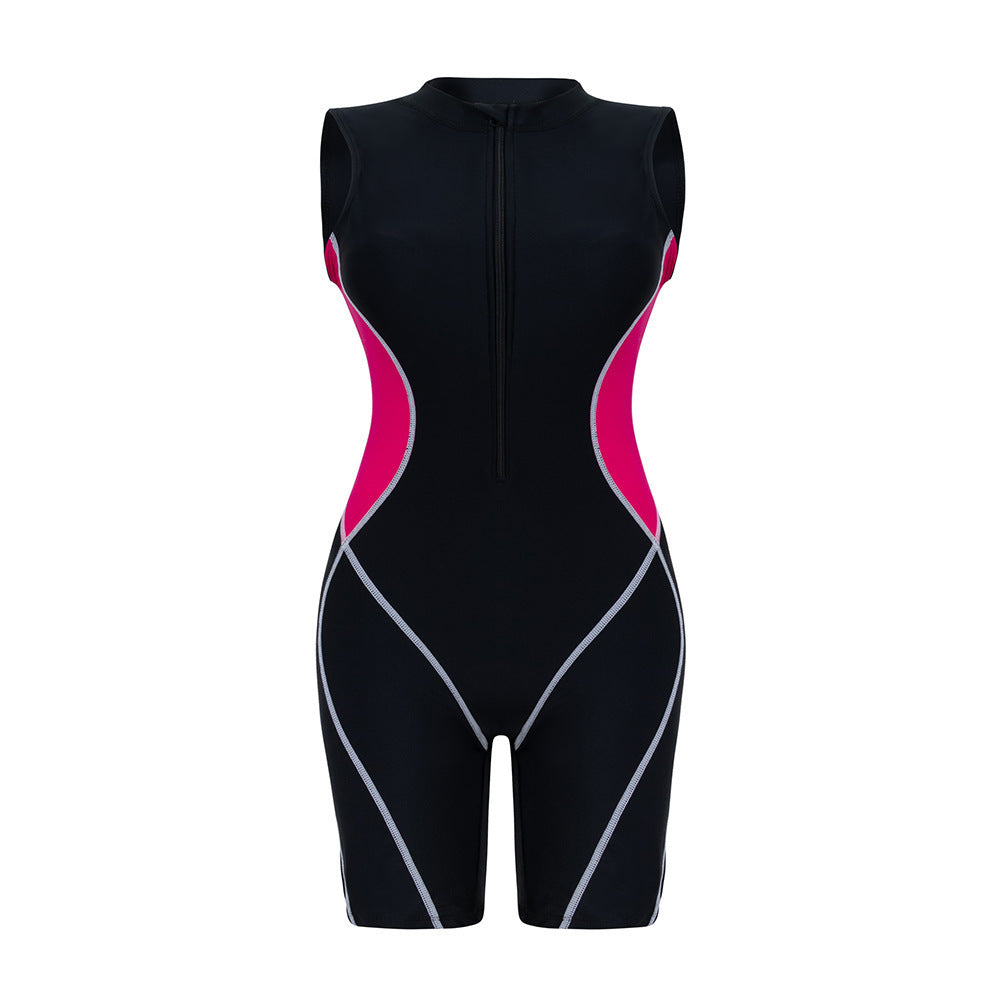 Damen Sportlicher Einteiler Badeanzug mit figurformendem Schnitt Echo Archiv