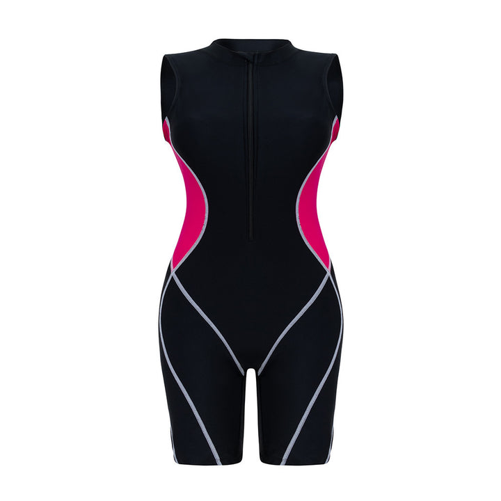 Damen Sportlicher Einteiler Badeanzug mit figurformendem Schnitt Echo Archiv