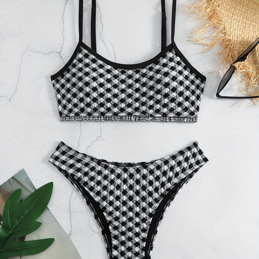 Damen lässiger Crop-Top Bikini Echo Archiv