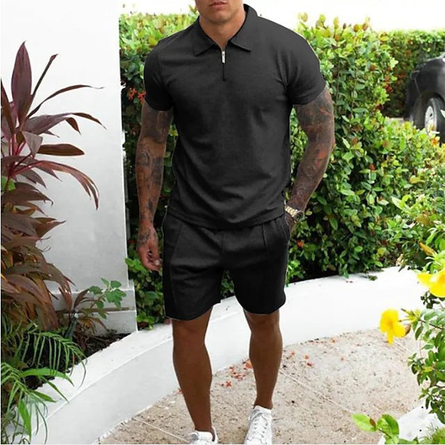 Herren Polo-Set mit funktionalem Kragen und modischem Schnitt Echoarchiv