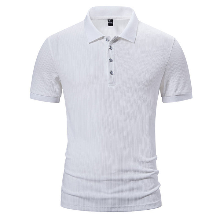 Herren modisches Kurzarm-Polohemd mit strukturiertem Design und hochwertigem Material Echoarchiv