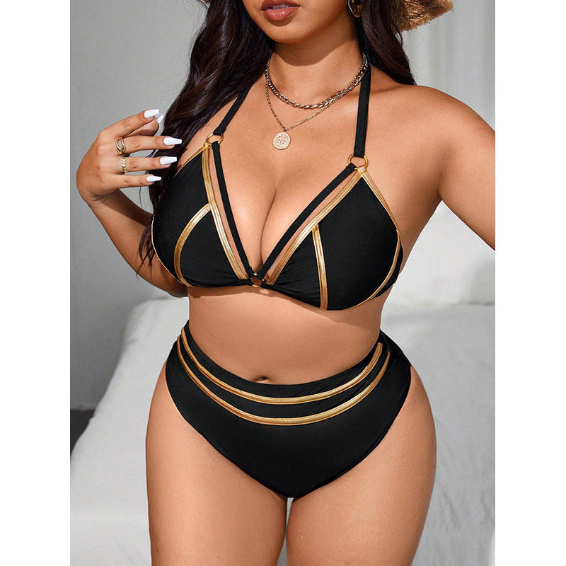 Damen Triangel-Bikini mit goldenen Akzenten Echo Archiv
