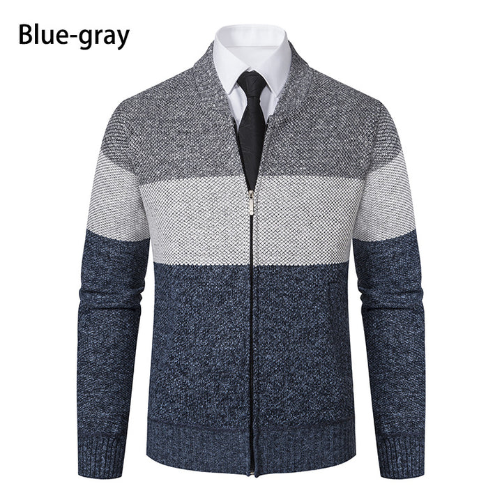 Herren modische Strickjacke mit modernem Reißverschluss Echoarchiv