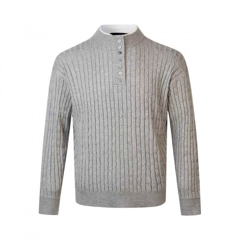 Herren Feinstrickpullover mit dekorativen Knopfdetails Echoarchiv