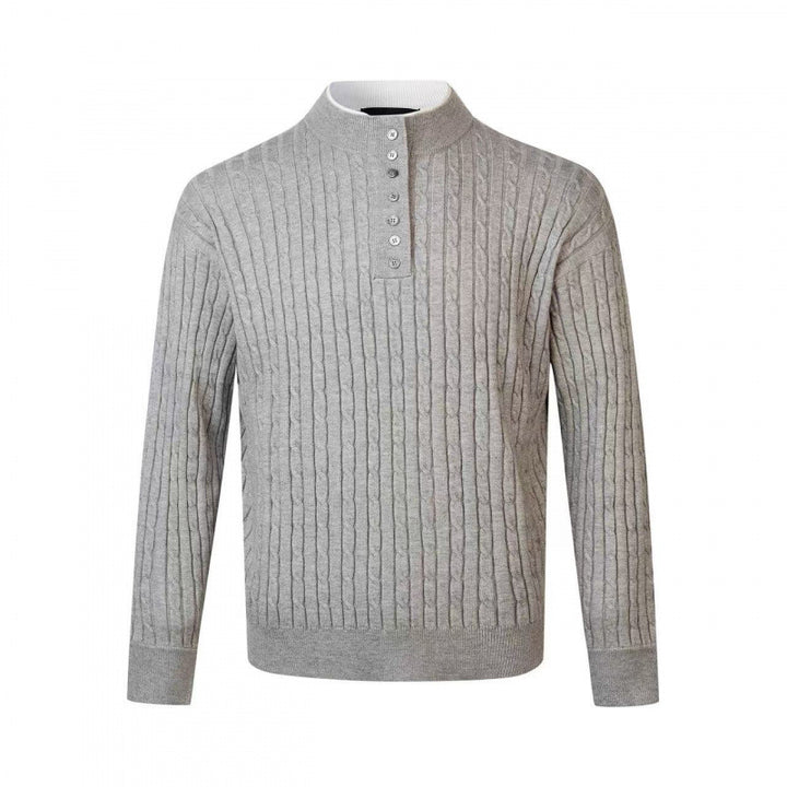 Herren Feinstrickpullover mit dekorativen Knopfdetails Echoarchiv
