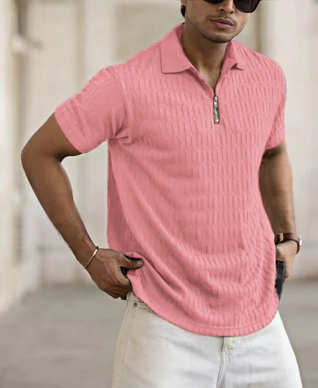 Herren Struktur Polo Shirt Echoarchiv