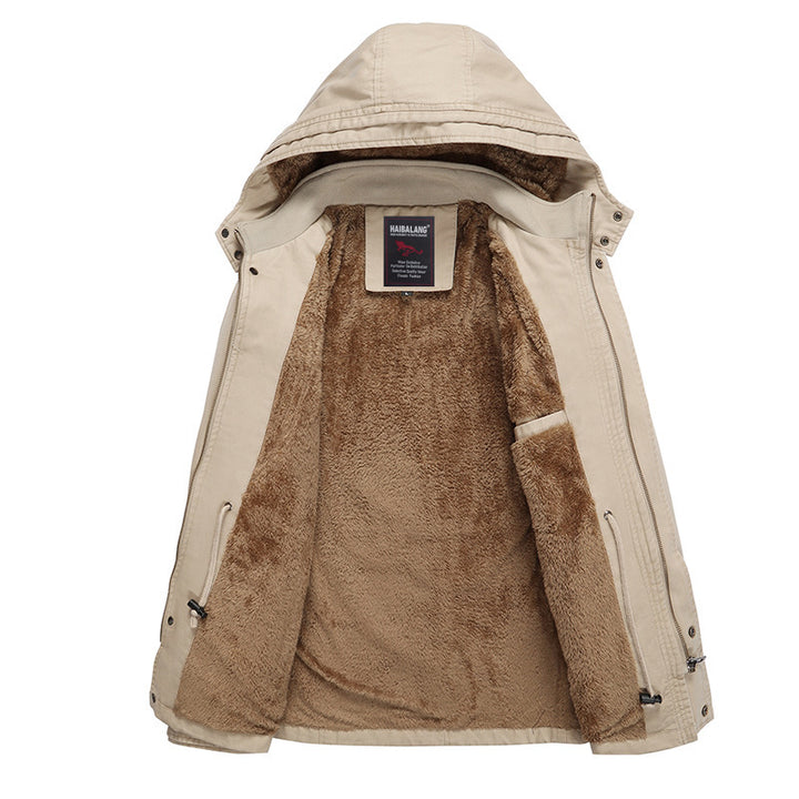 Herren Parka mit wärmender Teddyfleece-Fütterung, Kapuze und multifunktionalen Taschen Echo Archiv