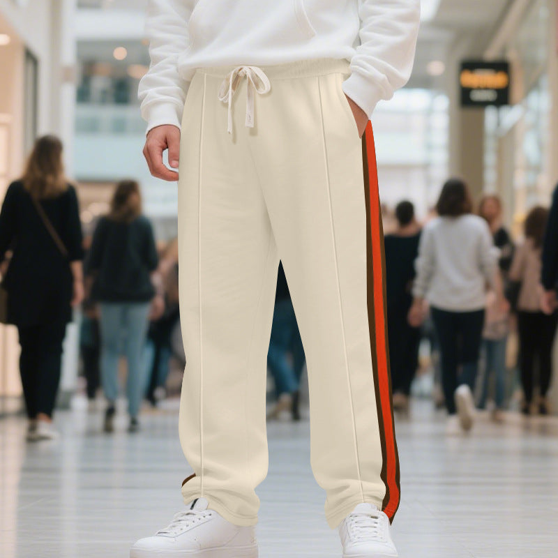 Herren bequeme Sporthose mit kontrastierenden Seitenstreifen und elastischem Bund Echoarchiv