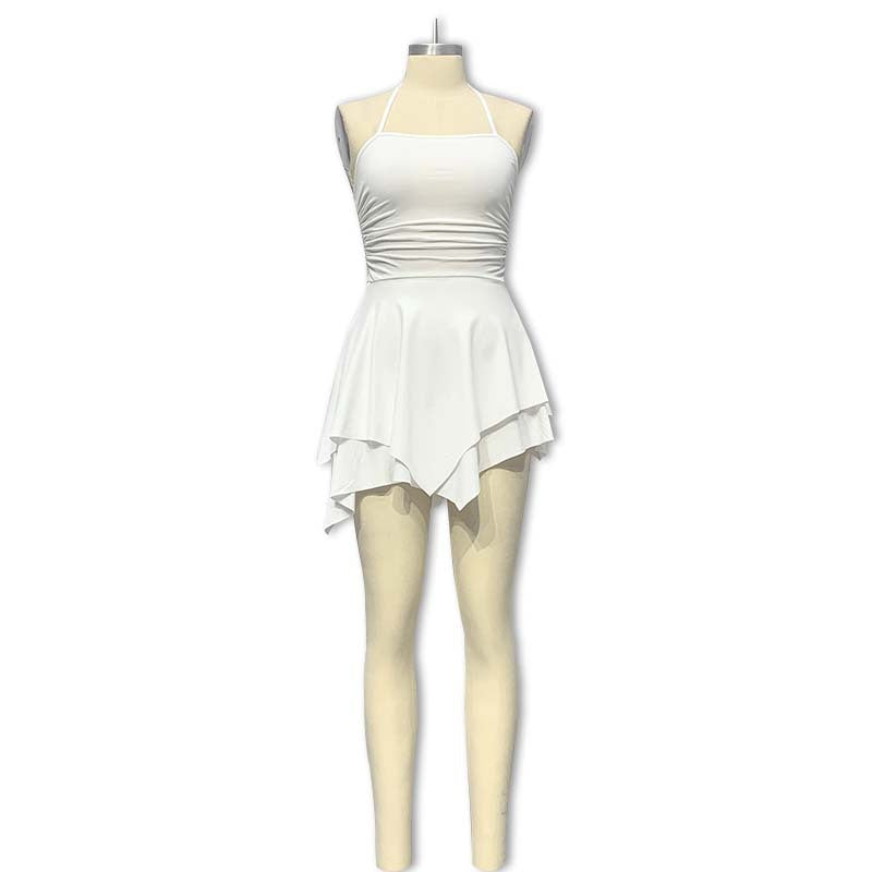 Damen Trendiges Mini-Kleid mit asymmetrischem Saum und Raffungen Echo Archiv