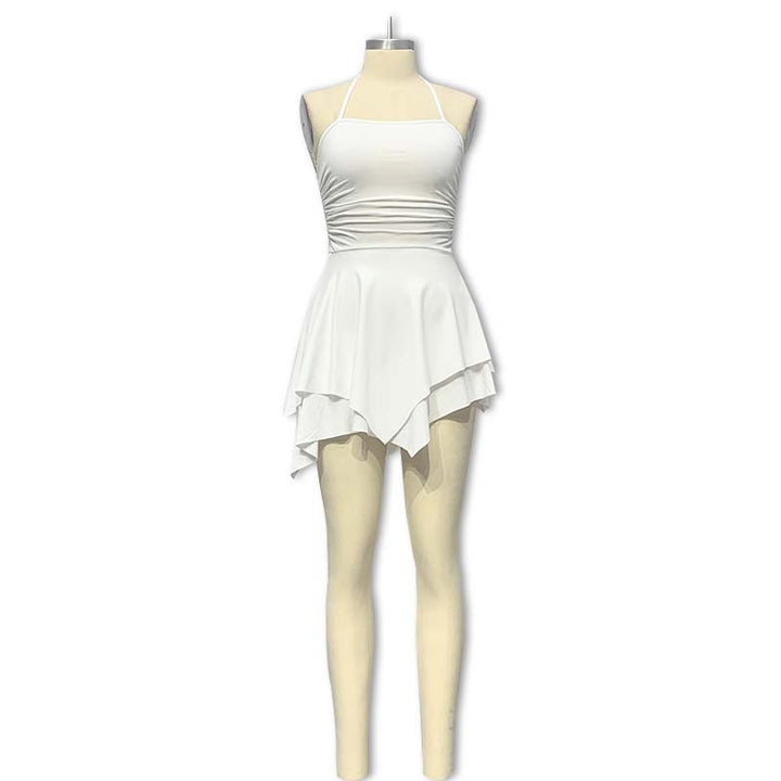 Damen Trendiges Mini-Kleid mit asymmetrischem Saum und Raffungen Echo Archiv