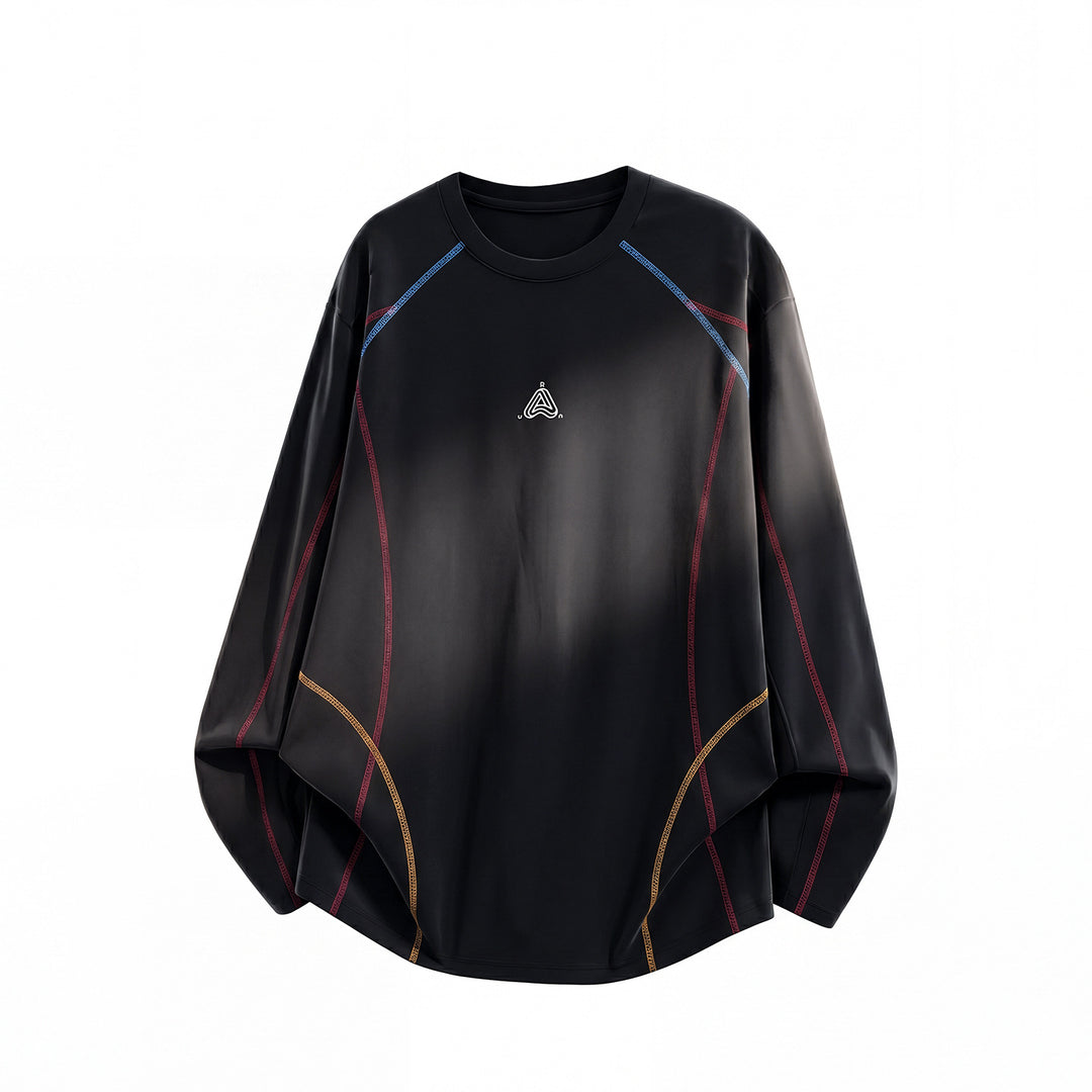 Unisex Weit geschnittenes Sweatshirt mit dekorativen Flatlock‑Nähten und Raglanärmeln Echo Archiv