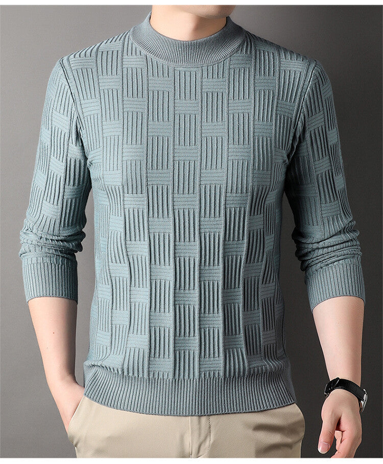 Herren Feinstrickpullover mit modernem Strukturdesign Echoarchiv