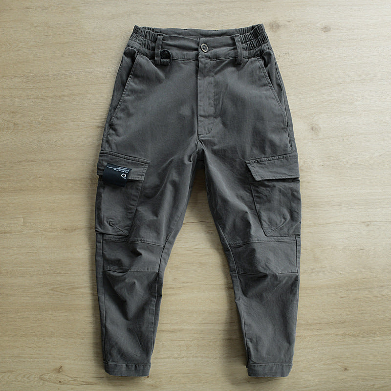 Herren Cargohose mit tapered Bein, elastischem Bund und verstärkten Knieeinsätzen Echoarchiv