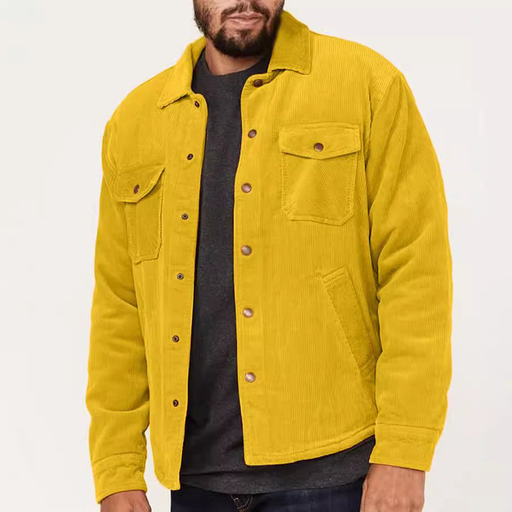 Herren lässige Cordjacke mit praktischen Brust- und Seitentaschen Echoarchiv