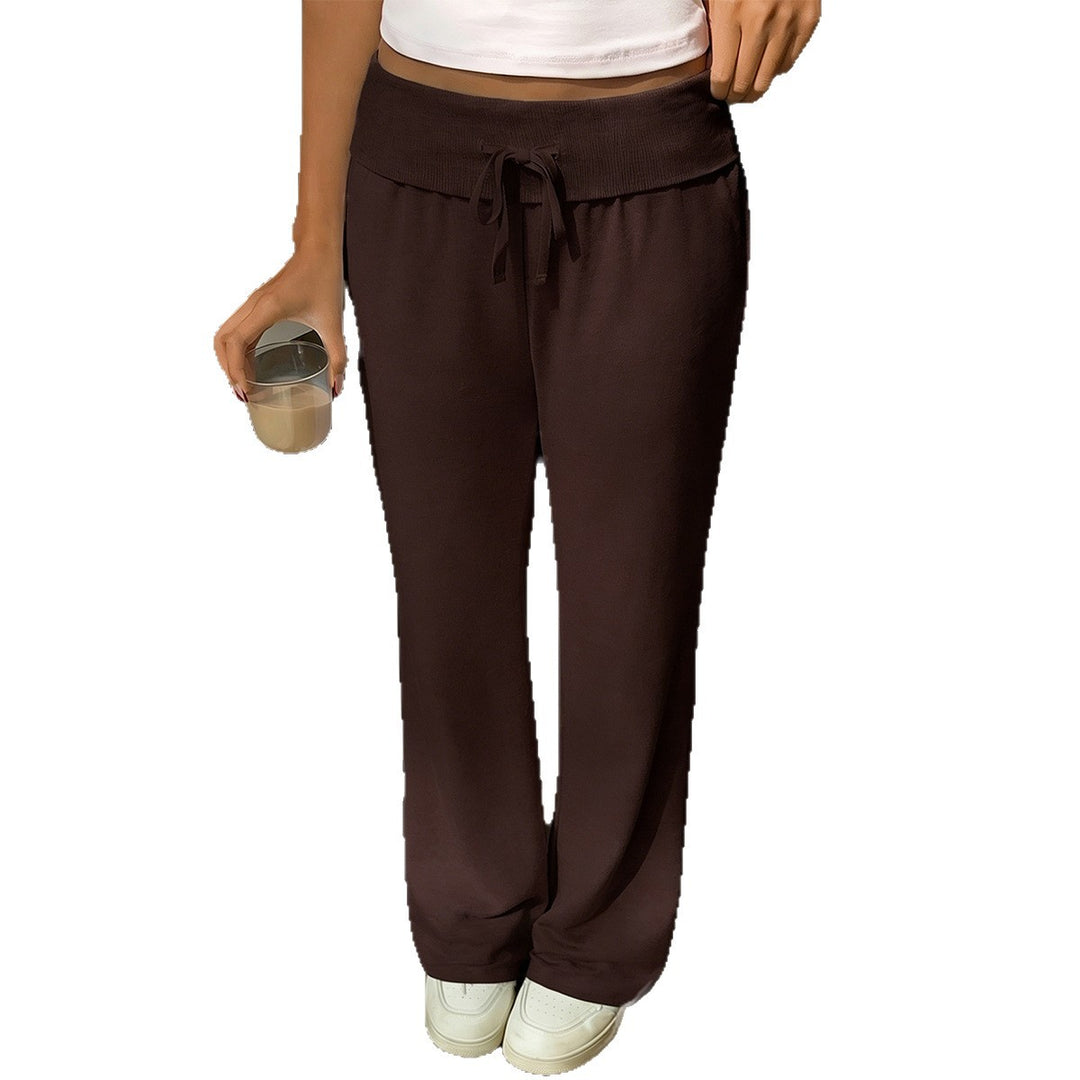 Damen nan weite Loungehose mit Umschlagbund, Kordelzug und fließendem Jersey Echo Archiv