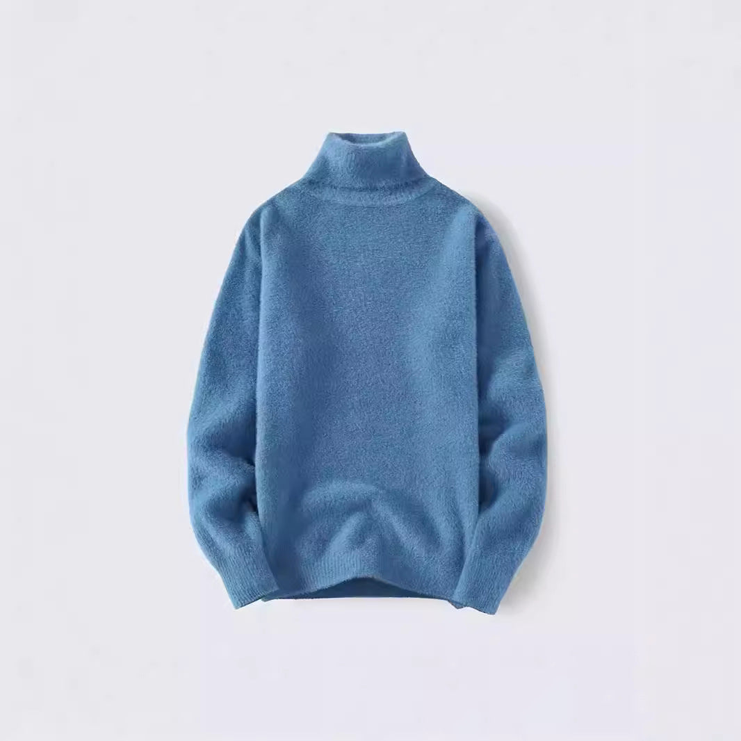 Herren warmer Rollkragenpullover aus weichem Strickstoff Echoarchiv
