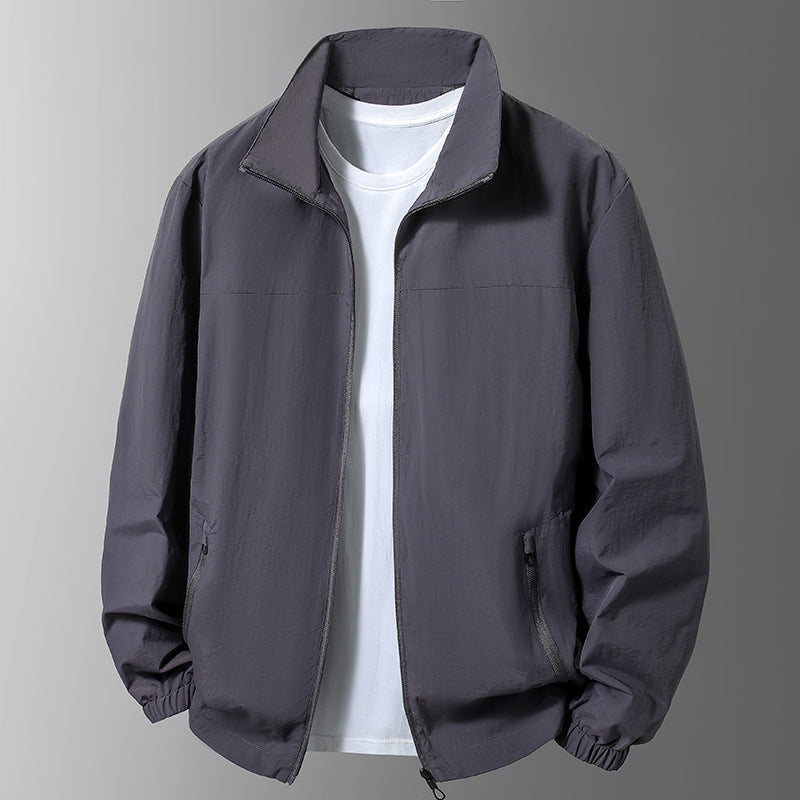 Herren Leichte Übergangsjacke mit hohem Kragen und praktischen Taschen Echo Archiv