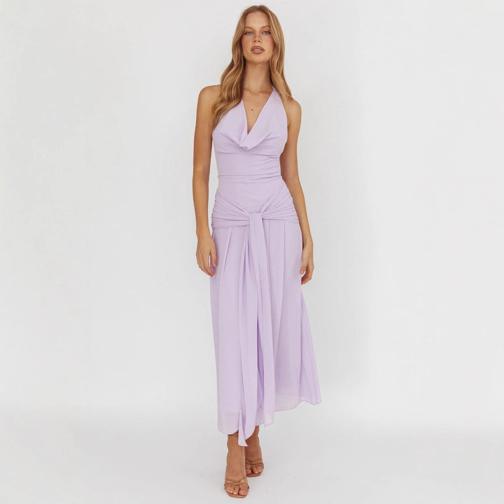 Damen Elegantes langes Abendkleid mit raffiniertem Halternetz Echo Archiv