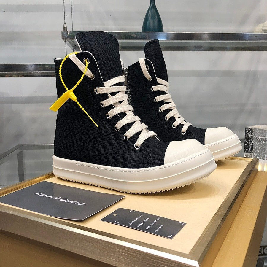Herren High-Top Plateausneaker mit Reißverschluss und dicker Gummiplattform – Tavélo