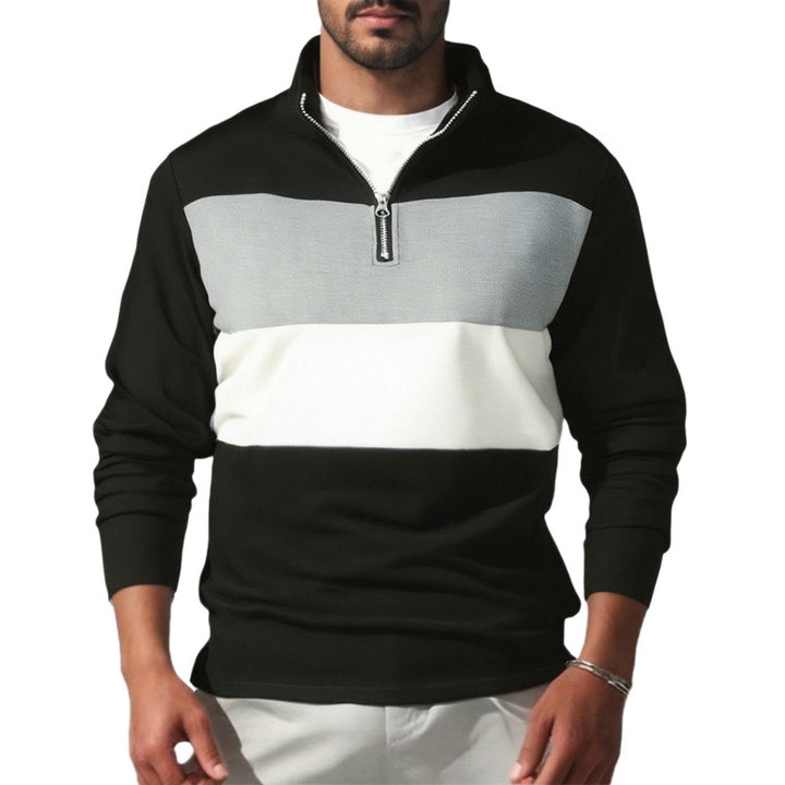 Herren sportlicher Pulli mit hohem Kragen und Reißverschluss Echoarchiv