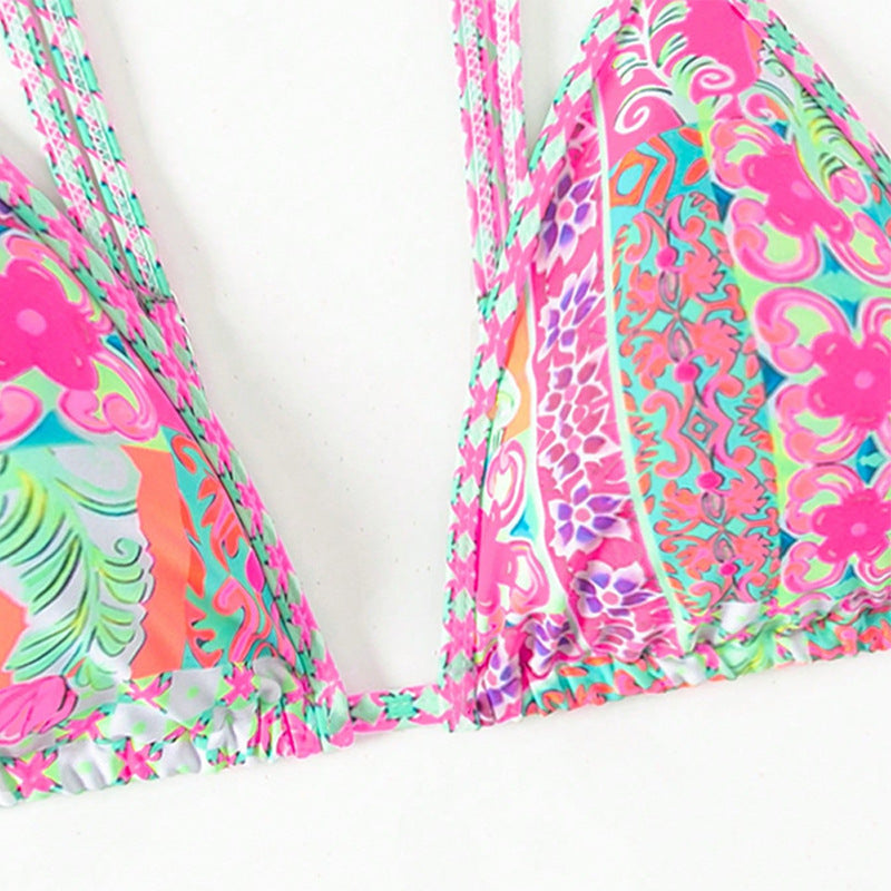 Damen Triangel-Bikini mit buntem Muster Echo Archiv