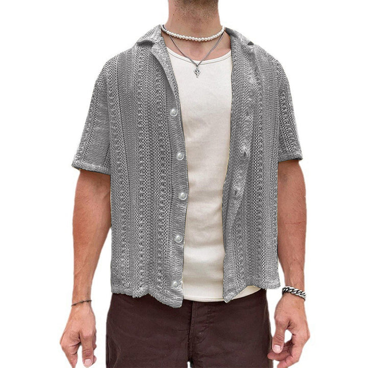 Herren Kurzarm Strickhemd Echoarchiv