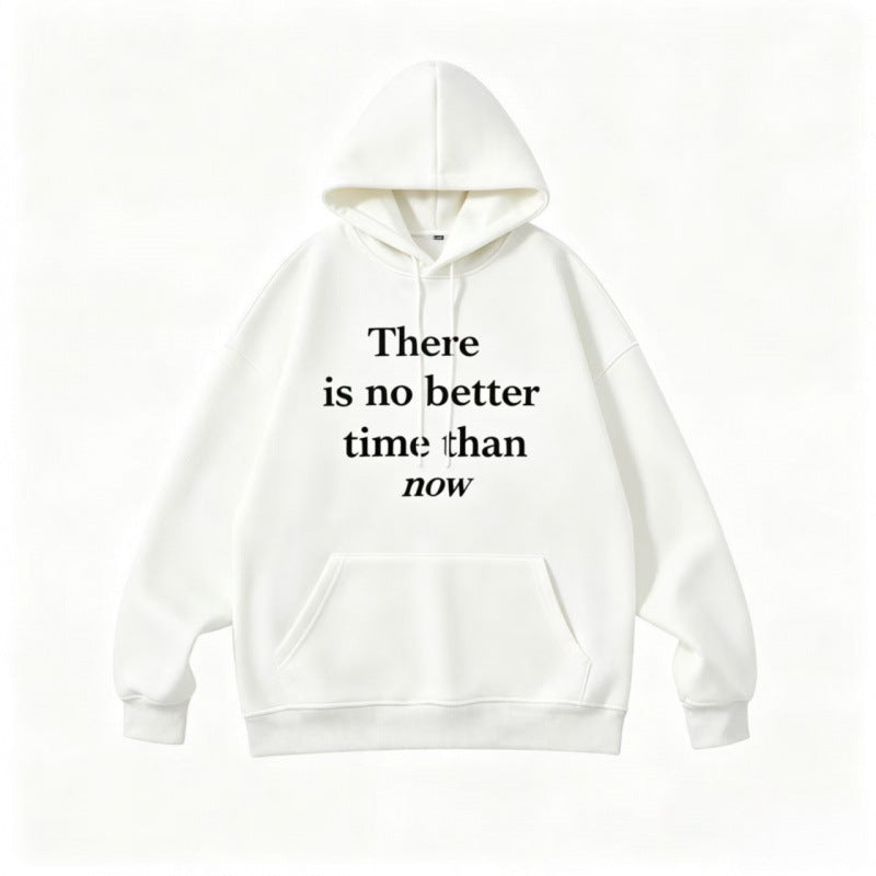 Unisex Oversize-Kapuzenpullover mit Statement-Print, French-Terry und Kängurutasche Echo Archiv