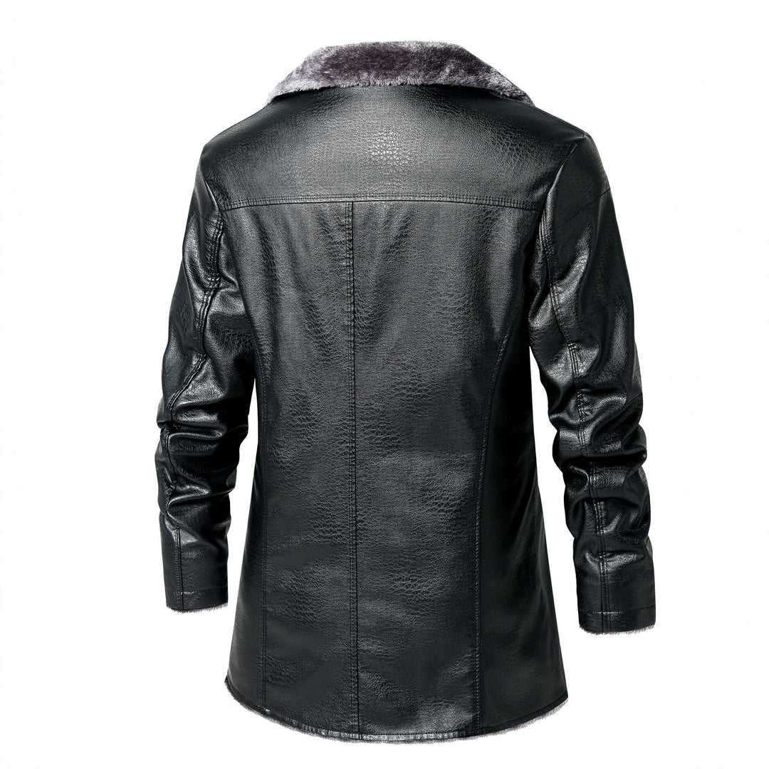 Herren Kunstleder Jacke mit luxuriösem Fleecefutter Echoarchiv