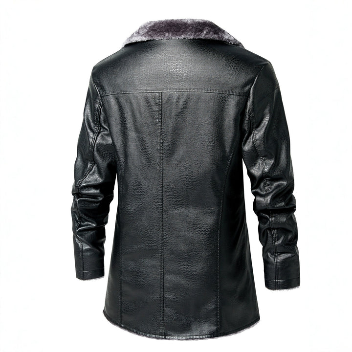 Herren Kunstleder Jacke mit luxuriösem Fleecefutter Echoarchiv