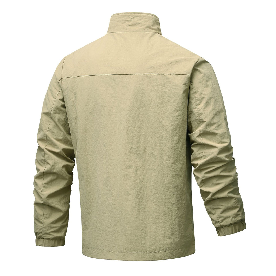 Herren leichte technische Windjacke mit Netzfutter, hohem Stehkragen und Reißverschlusstaschen Echo Archiv