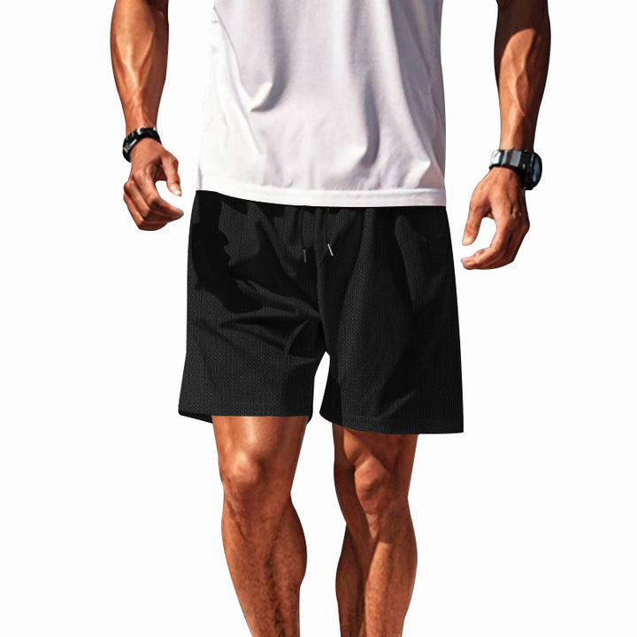 Herren nan zweilagige Badeshorts mit integrierter Kompressions-Innenhose und versteckter Handytasche Echo Archiv