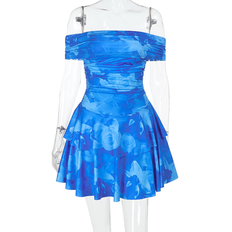 Damen Off-Shoulder Sommerkleid mit Rüschendetails Echo Archiv