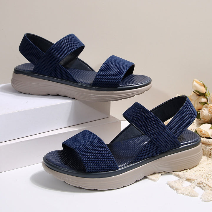 Damen Leichte Stretch‑Sandalen mit gepolstertem Komfortfußbett und dämpfender Plateau‑Sohle Echo Archiv