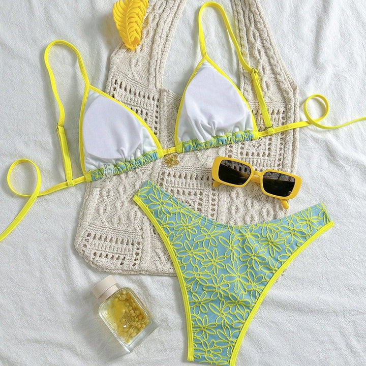 Damen Blumendekoriertes Bikini-Set Echo Archiv